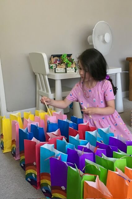 Rainbow paper Party Bags