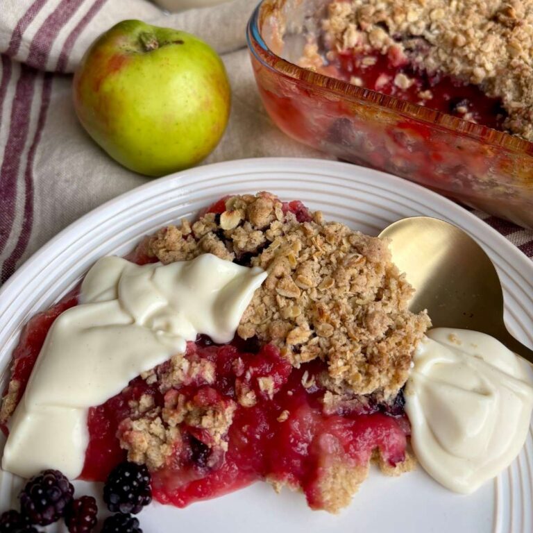 Apple & Blackberry Crumble