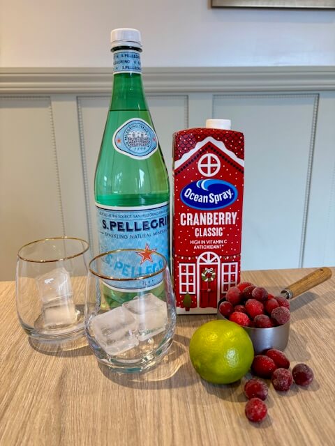 Cranberry Fizz Mocktail ingredients