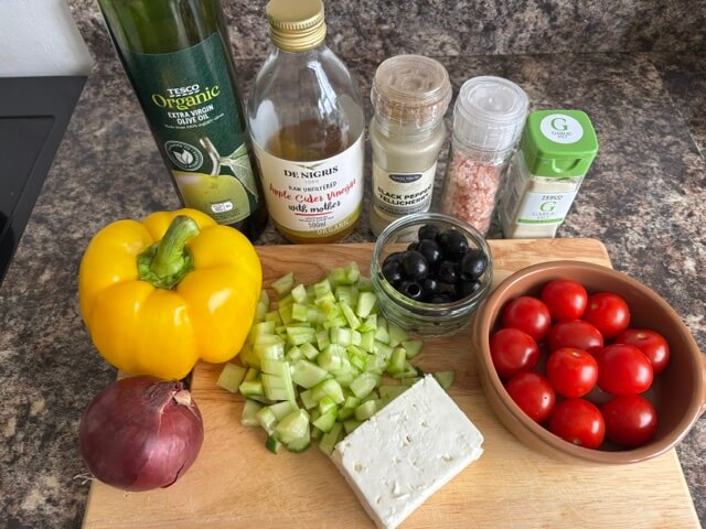 Greek Salad ingredients